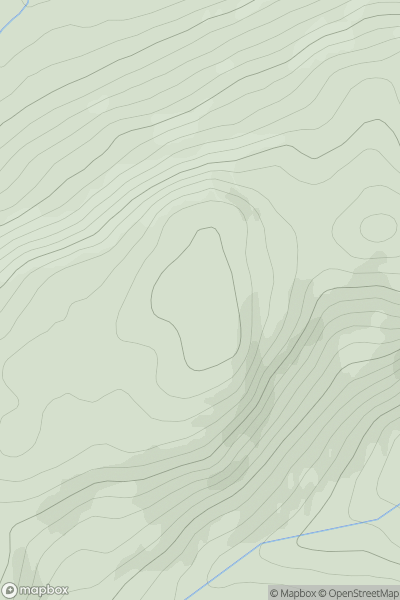 Thumbnail image for Creag an Daimh [Glen Etive to Glen Lochy] showing contour plot for surrounding peak